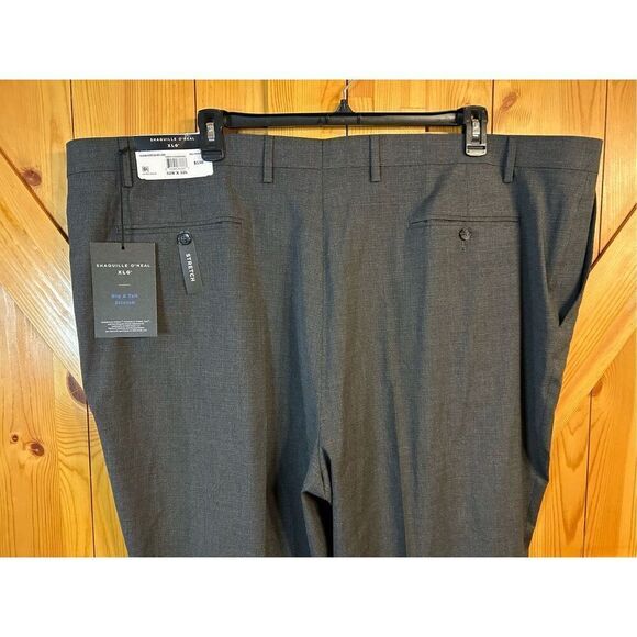 Shaquille O'Neal XLG Big and Tall Stretch Fabric Classic Fit Flat Front Suit Pa - Picture 6 of 7